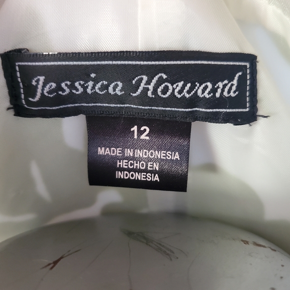 Jessica Howard size 12 Garden Tea Party Green and White Summer Formal Easter - Picture 5 of 8